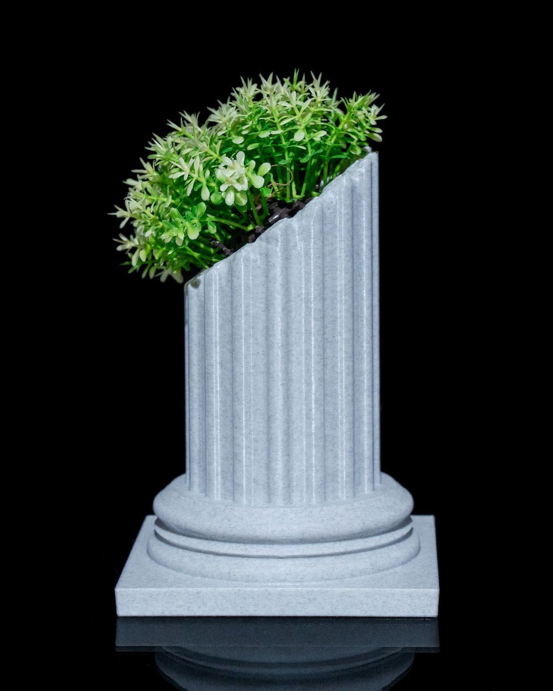 Stone Style Pillar Planter